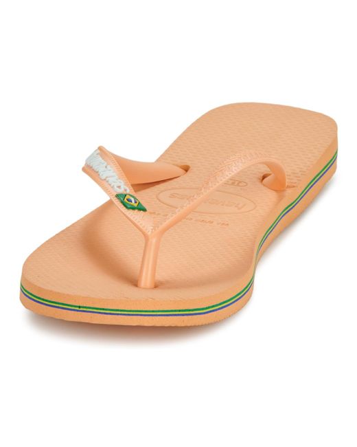 Havaianas Brown Flip Flops / Sandals (shoes) Brasil Logo