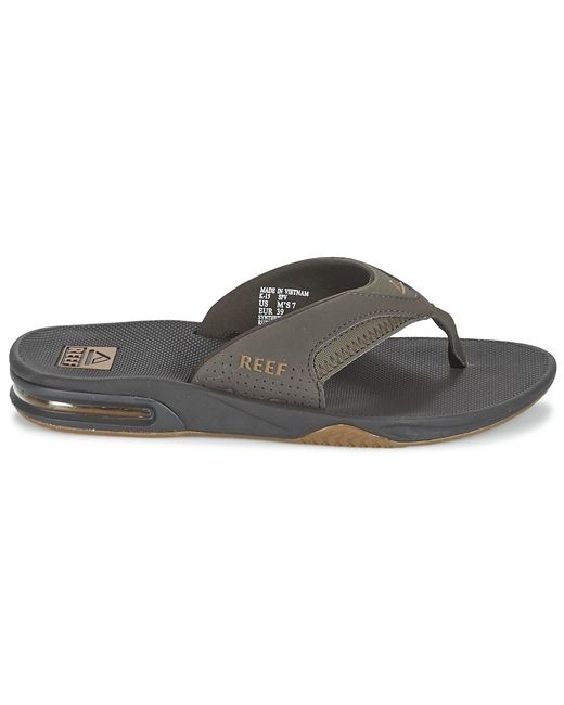Reef Gray Fanning Men's Flip Flops / Sandals (shoes) In Brown for men