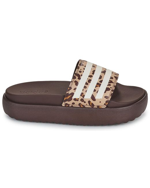 Adidas Brown Tap-dancing Adilette Platform