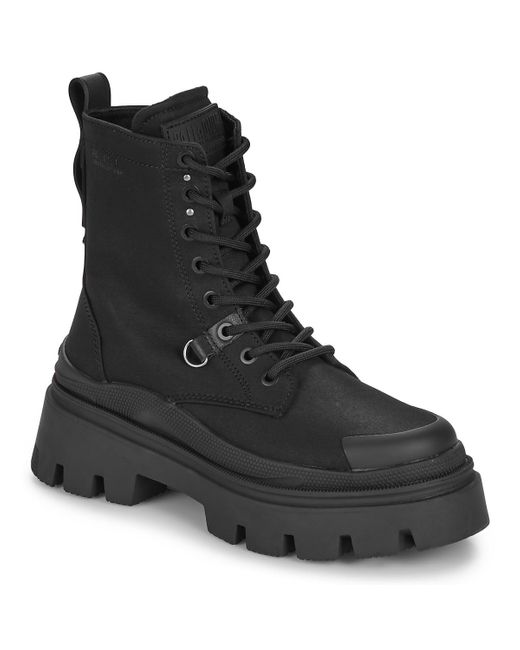 Palladium Black Mid Boots Pallasquad Cvs