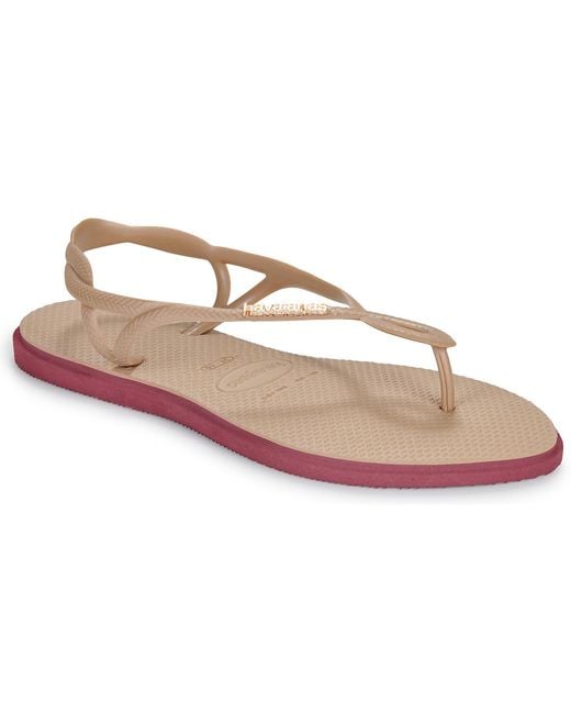 Havaianas Pink Flat Sandals Luna Point
