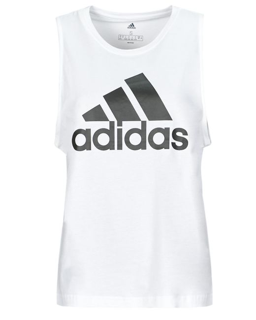 Adidas White Tops / Sleeveless T-shirts W Bl Tk