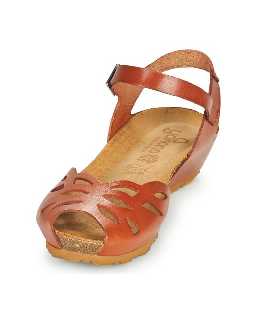 Yokono Brown Wedge Sandals Monaco