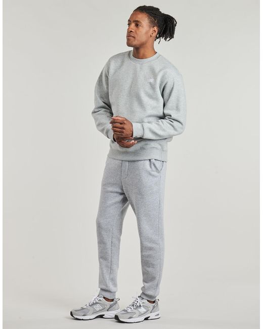 New Balance Gray Sweatshirts Sport Essentials Fleece Crew for men