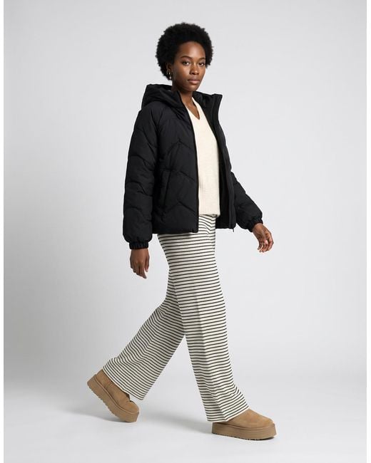 Jdy Black Duffel Coats Power Short Hood Puffer