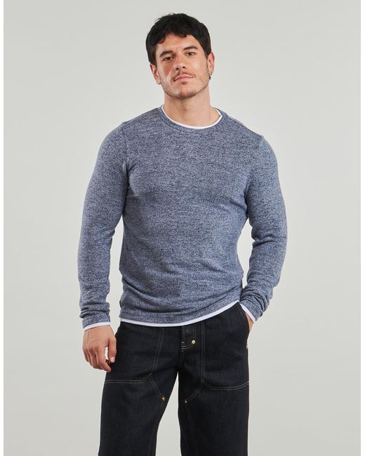 Deeluxe Blue Long Sleeve T-shirt Monan for men