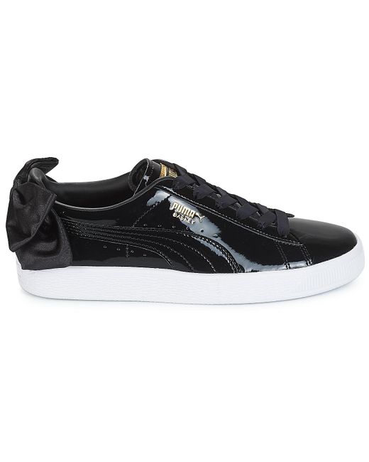 puma patent bow trainers
