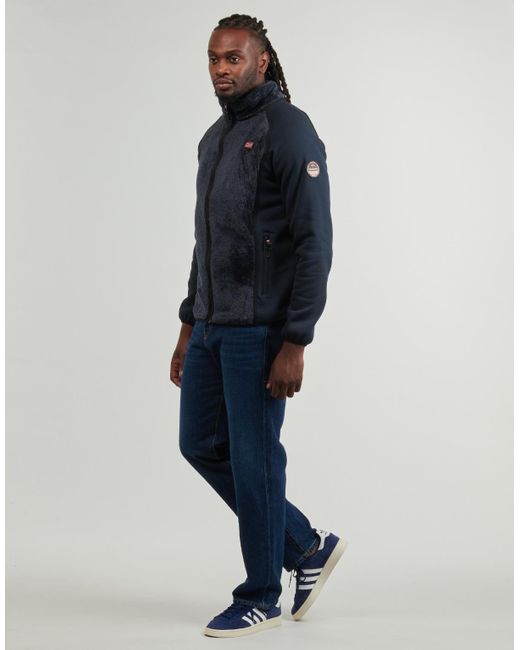 GEOGRAPHICAL NORWAY Blue Fleece Jacket Titanoz for men