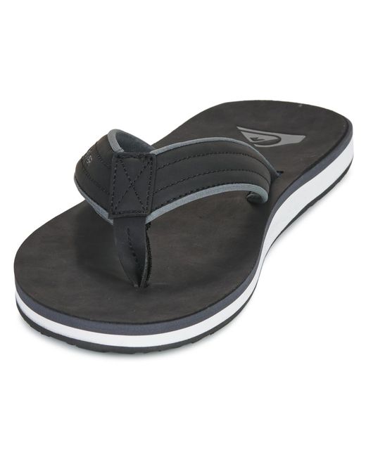 Quiksilver Black Flip Flops / Sandals (shoes) Carver Nubuck 26 for men