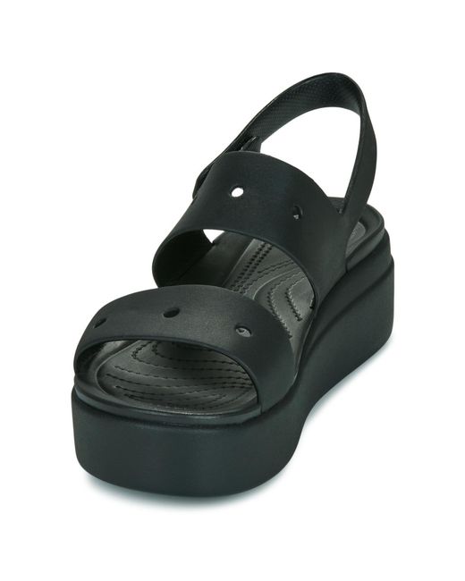 CROCSTM Black Wedge Sandals Brooklyn 4u