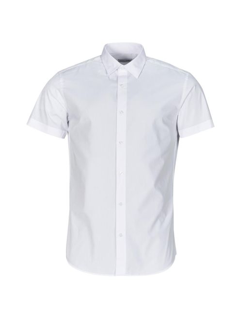 Jack & Jones White Short Sleeved Shirt Jjjoe Shirt Ss Plain for men