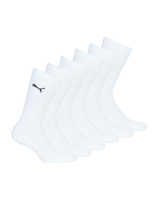 PUMA White Crew Sock X6 Sports Socks