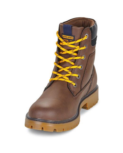 Jack & Jones Brown Mid Boots Jfwfinius for men