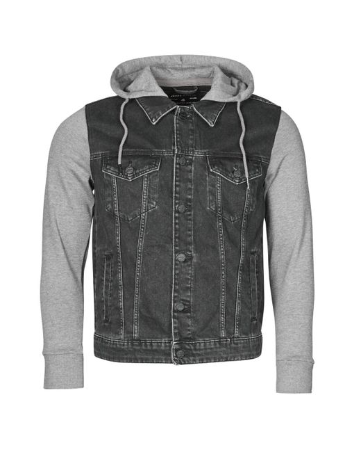 only and sons black denim jacket