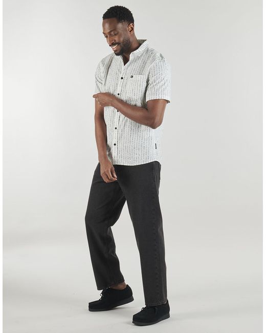 Quiksilver White Short Sleeved Shirt Apero Classic Ss for men