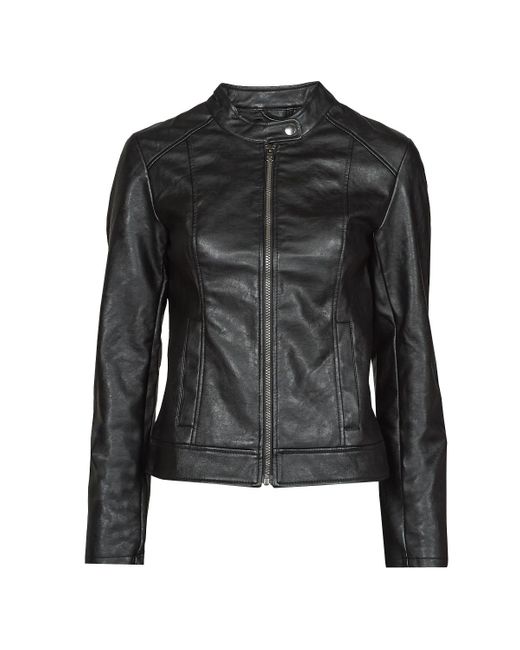 Jdy Black Leather Jacket Emily