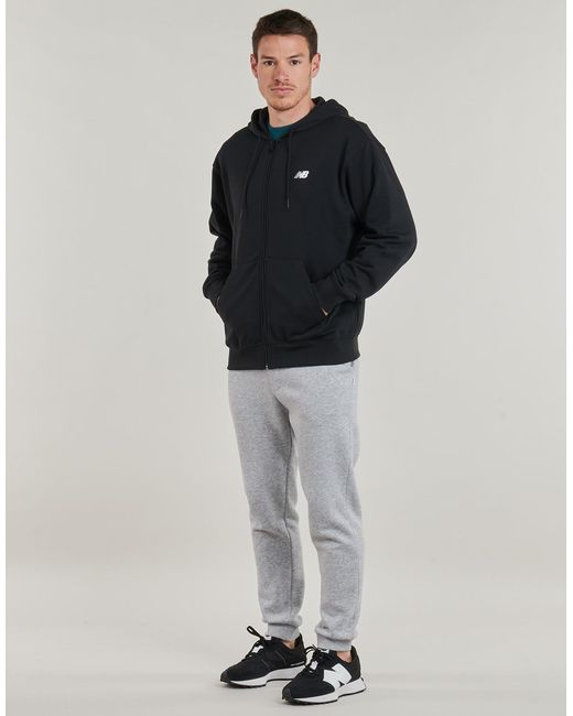 New Balance Black Hoodies Sport Essentials Logo French Terry Full Zip for men