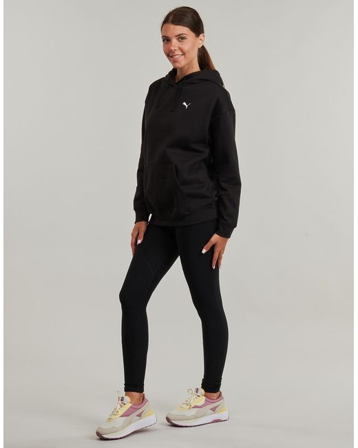 PUMA Black Hoodies Ess Relaxed Hoodie Fl