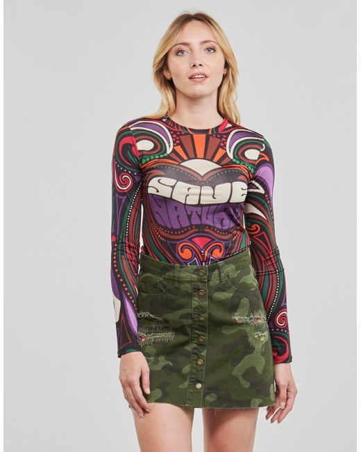 Desigual Red Blair Long Sleeve T-shirt