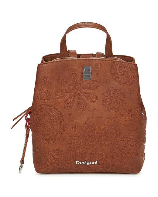 Desigual Brown Backpack Back Dejavu Sumy Mini