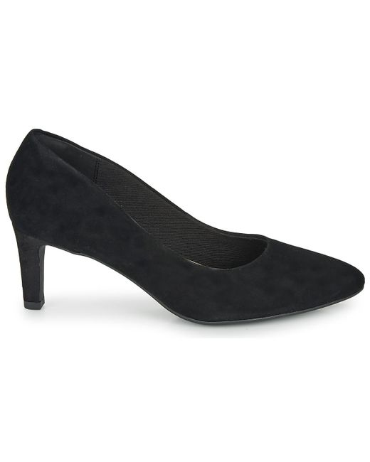 clarks calla rose black suede