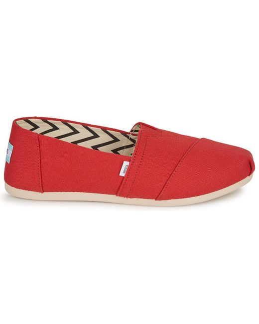 TOMS Red Espadrilles / Casual Shoes Alpargata