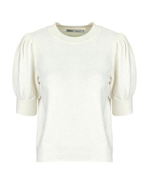 ONLY White Sweater Onlrica 2/4 Pullover Knt