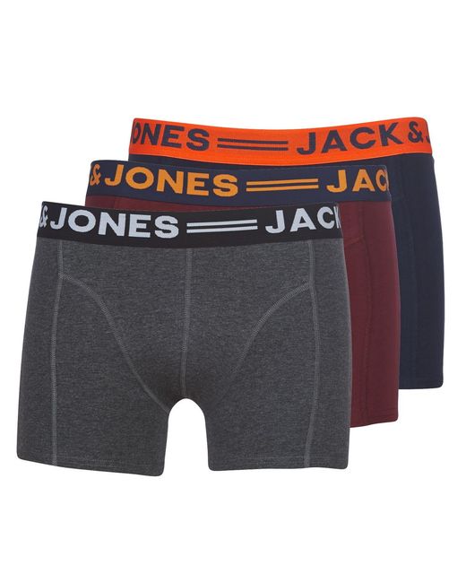 Jack & Jones Blue Boxer Shorts Jaclichfield X 3 for men