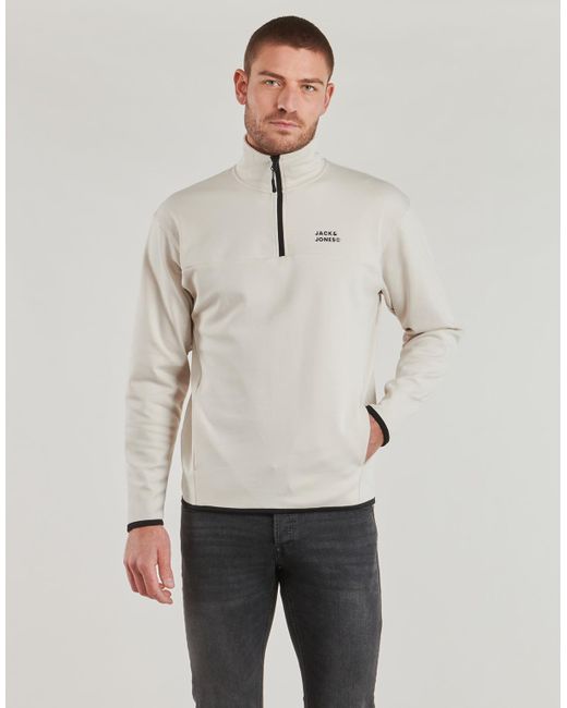 Jack & Jones Gray Fleece Jacket Jjmatty for men
