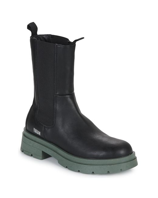 Yurban Black Napoli Mid Boots