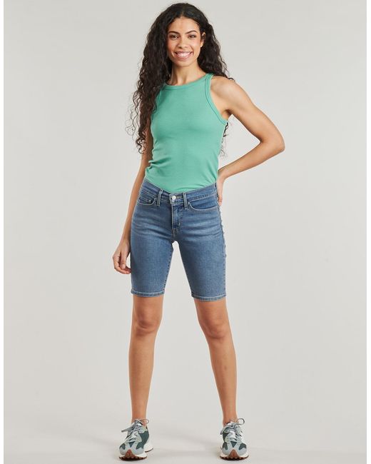 Levi's Blue Shorts Shaping Bermuda