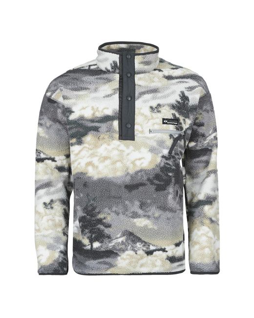 Columbia Gray Fleece Jacket Helvetia Ii Printed Half Snap Fleece for men