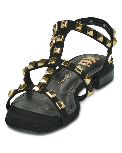 Xti Black Flat Sandals 145488