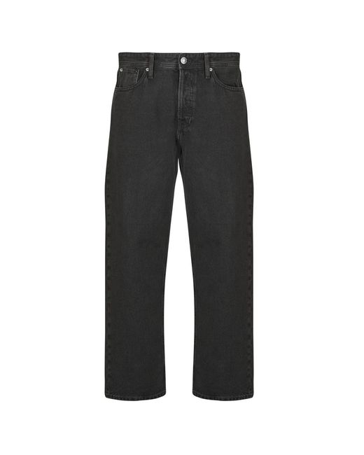 Jack & Jones Gray Wide Jeans Jjieddie Jjoriginal Sbd 275 for men