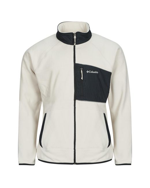 Columbia Gray Fleece Jacket Fast Trek Overlay Full Zip for men