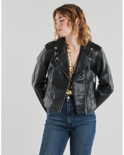 Morgan Black Leather Jacket Gzoom