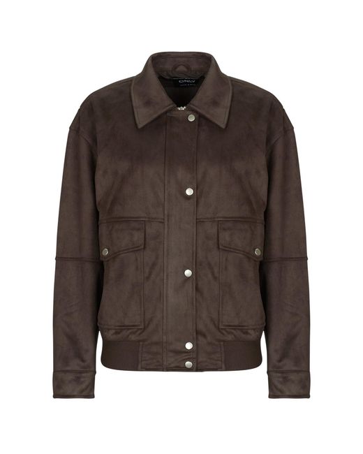 ONLY Brown Jacket Onlnala Life Faux Suede
