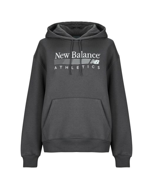 New Balance Gray Hoodies Trackside Fleece Hoodie