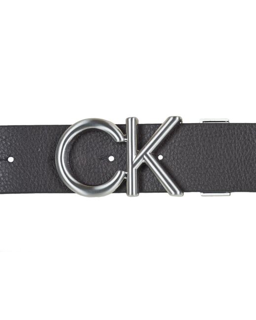 Calvin Klein Black Belt Adj/rev Ck Metal Bombe Pb 35mm for men