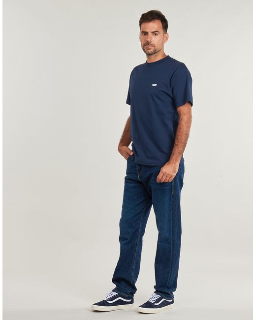 Vans Blue T Shirt Left Chest Ss for men