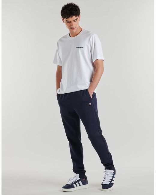 Champion Blue Tracksuit Bottoms Rib Cuff Pants for men