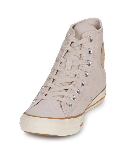 Converse Gray Shoes (high-top Trainers) Chuck Taylor All Star Canvas Leather for men