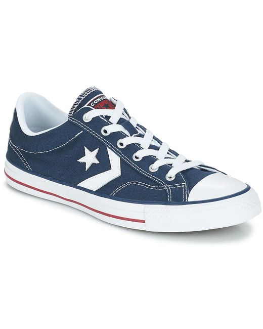 Converse Navy & White Star Player Re-mastered Trainers in Blue | Lyst UK