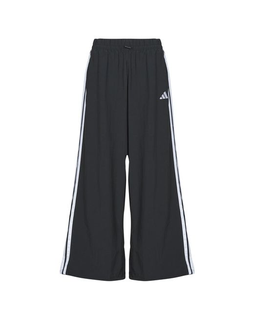 Adidas Black Tracksuit Bottoms Essentials 3-stripes Lifestyle Woven Parachute Tracksuit Bottoms