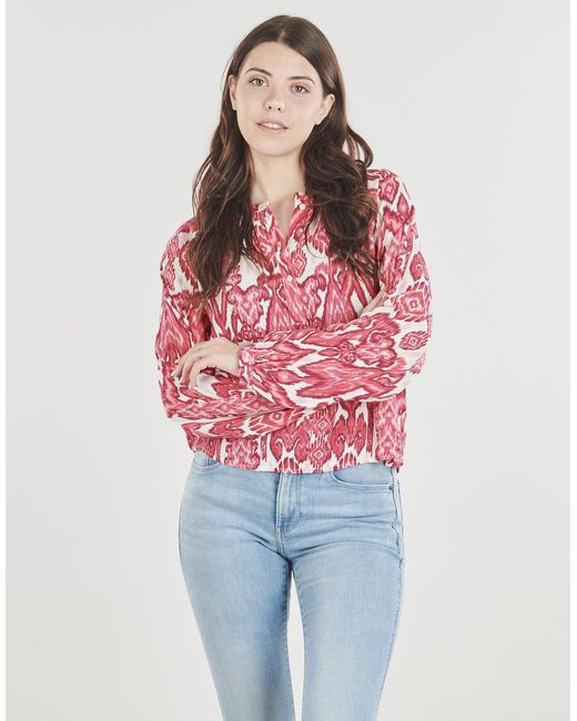 Vila Pink Blouse Vibria Eva O-neck Ls Top