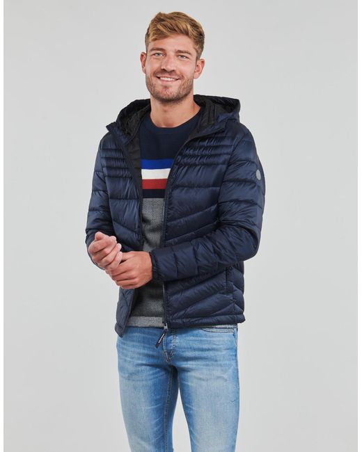 Jack & Jones Blue Duffel Coats Jjehero Puffer Hood for men