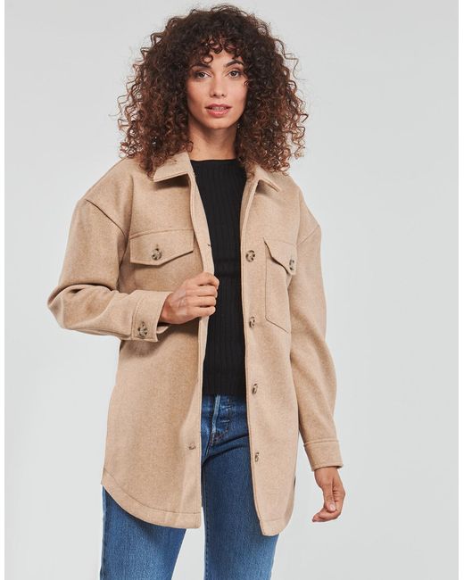 ONLY Natural Coat Onlemma Freja Shacket Otw