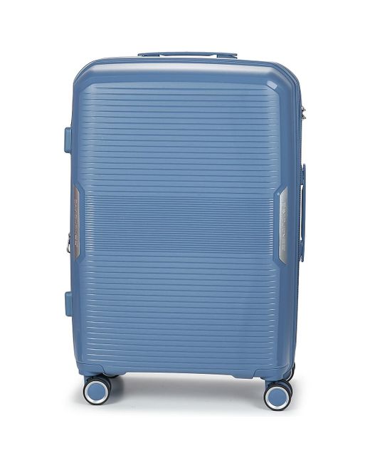 David Jones Blue Hard Suitcase Ba-8005 72l Medium