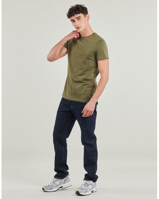Tommy Hilfiger Green T Shirt Tjm Xslim Jersey Tee Ext for men