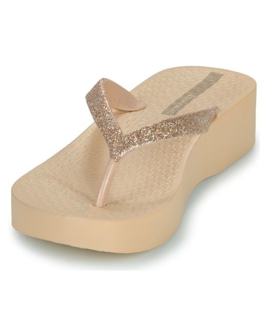 Ipanema Natural Flip Flops / Sandals (shoes) Mesh Chic Plat Fem